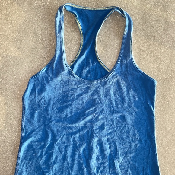 Lululemon Cool Racerback Athletic Tank Top. Blue - Picture 1 of 6